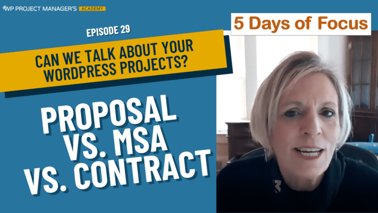 Five Days of Focus – Proposals, Contracts, and MSAs